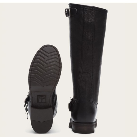 SOLD!!!! tall Veronica slouch heeled buckle boots - Picture 4 of 8